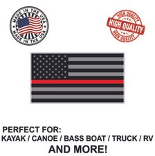 Thin Red Line Decal Sticker For Kayak Canoe Truck Bass Boat RV and More!