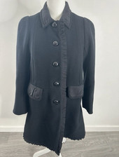 Manteau Noir Laine Vierge Et