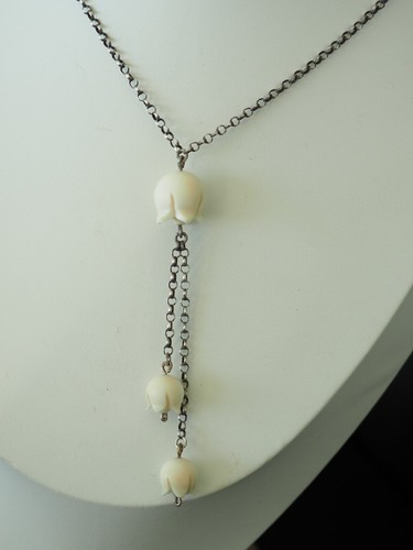 Collier neglige ancien argent - collier,