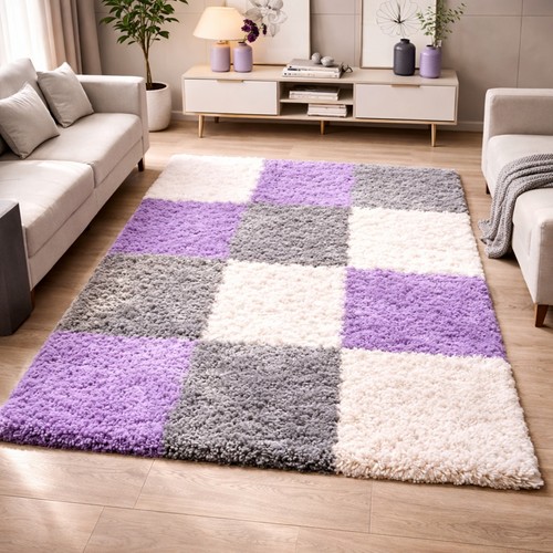 Tapis shaggy multicolore - shaggy,