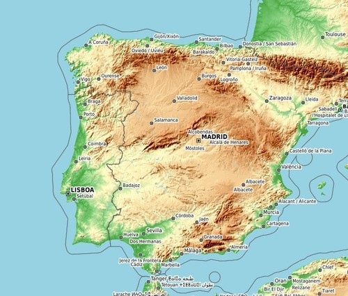 Spain topo gps map - for, garmin