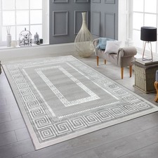 Tapis gris argent motif