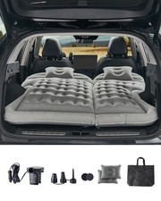VEVOR Matelas gonflable voiture lit de couchage floqué avec pompe à air gris