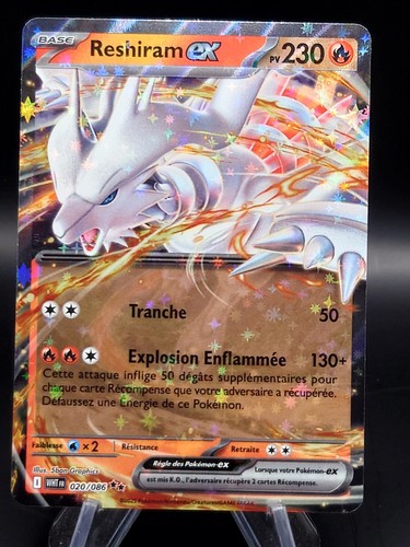 Carte pokémon reshiram ex - carte,