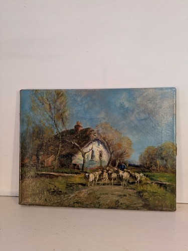 Tableau ancien berger ses - tableau,