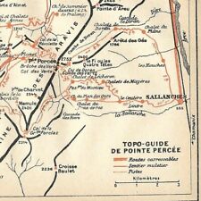 Topo-Guide de Pointe Percée - Montagne France - Carte ancienne 1939