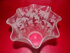 CRISTAL ST LOUIS TULIPE XIX LAMPE A PETROLE SIGNEE GRAVEE