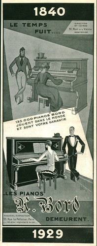 Publicité ancienne les pianos