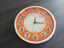 Pendule murale  vintage orange