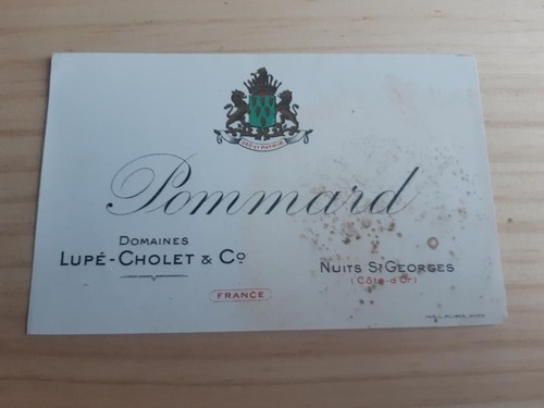 étiquette vin ancienne