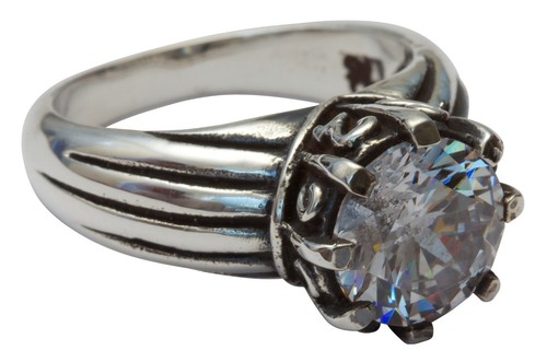 Bague solitaire femme metale - bague,
