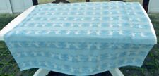 NAPPE, PLAID coton  bleu ciel motif "anges"