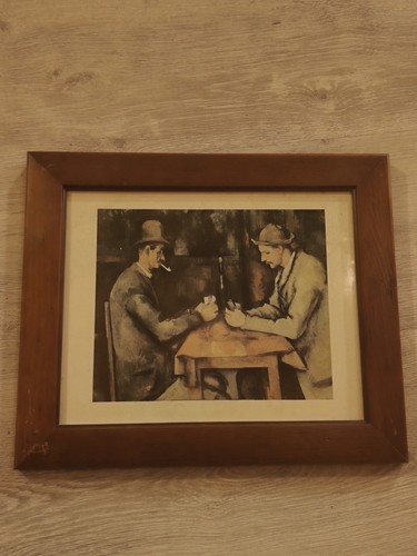 Estampe encadrée sous - , verre