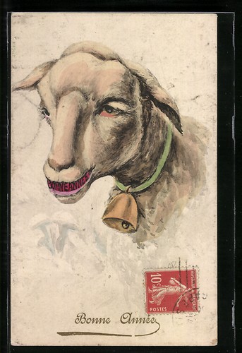Mouton avec cloche voeux du - mouton,