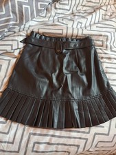 Jupe simili cuir noire - simili,