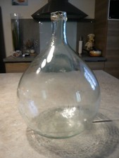 ANCIENNE DAME JEANNE EN VERRE - Hauteur : 32 cm - Diamètre : 23 cm