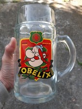 Chope à biere 1 litre cervoise Obélix BD Astérix beer glass Astérix 
