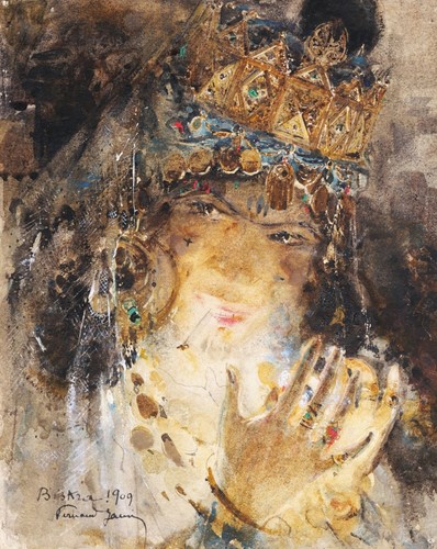 Aquarelle dessin orientaliste