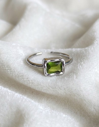 Bague péridot argent sterling
