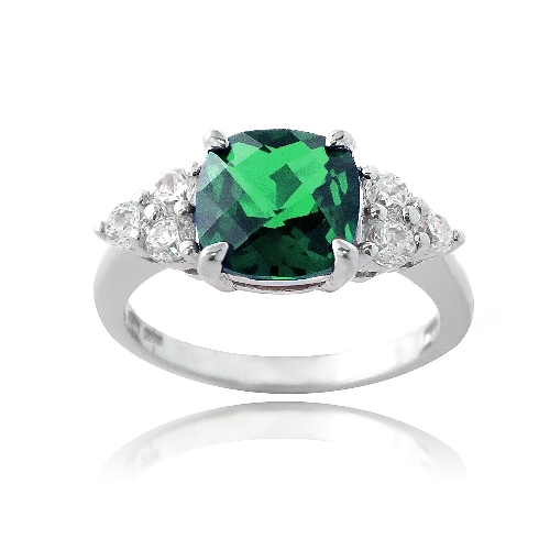 925 argent 4ct synthétique - argent,