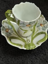 ANCIENNE TASSE À CAFÉ EN BARBOTINE