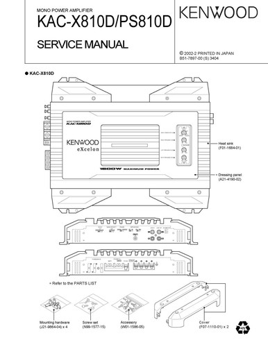 Service manuel instructions - service,