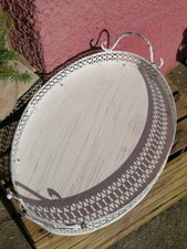 Plateau déco shabby chic ancien-blanc vintage déco jardin plateau déco cuisine
