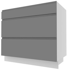 Meuble Sous Évier Avellino 90x82cm Tiroir Partiel Mat Couleur Au Choix AV-D3M/90