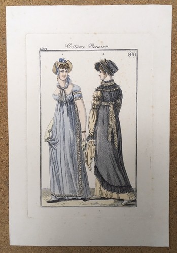 Gravure ancienne costume - ancienne,