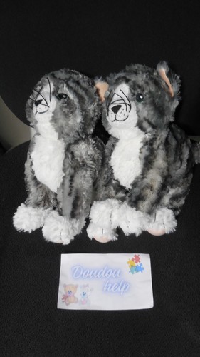 Lot doudou peluche - 2, chat