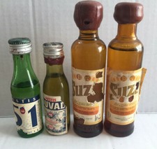 Lot 4 mignonnettes alcool