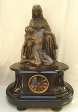 Ancienne pendule marbre bronze - marbre,