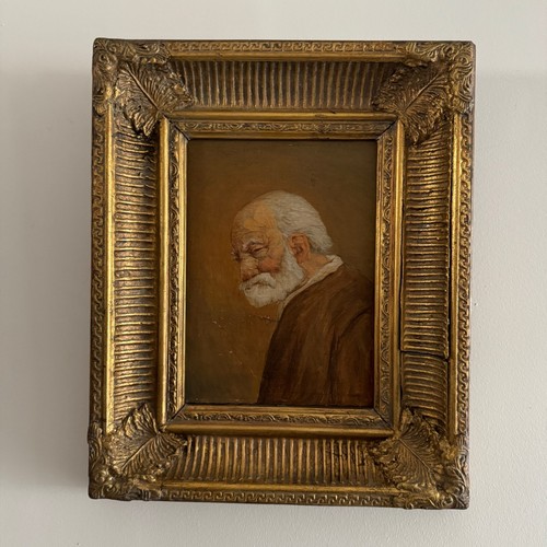 Huile sur panneau portrait