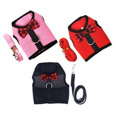  Ensemble de 3 harnais de promenade pour petits animaux - Gilet en maille douce