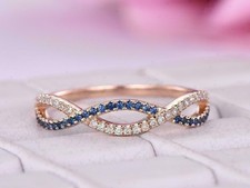 Bague ronde simulée diamant