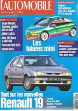 L'AUTOMOBILE MAGAZINE N°551 R19 / FUTURES MINI / SAFRANE VS 605 & XM / HONDA CRX