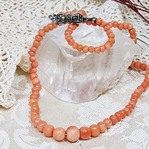 Collier corail art déco - collier,