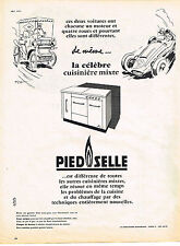 PUBLICITE ADVERTISING  1958   PIED SELLE  la cuisinière mixte