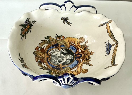 Corbeille faience gien - faience,
