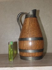 antique PITCHER Burgundy Jar jug wine huge old wood Wine wooden wood retro