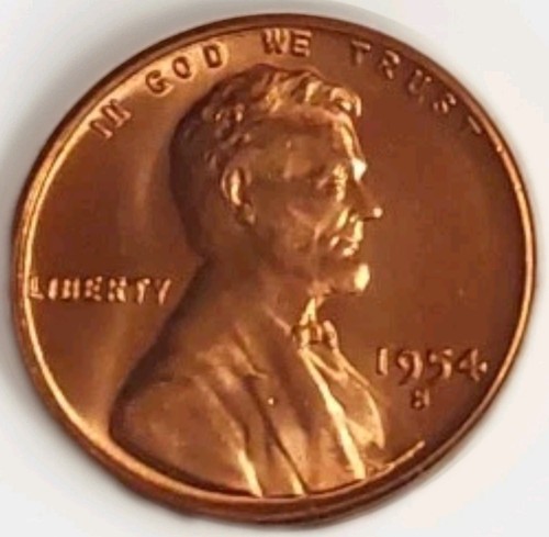 Nice red 1954 lincoln wheat - s,