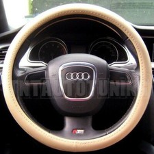Couvre Volant Beige en Cuir