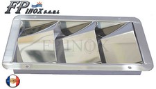 Grille d'aération 3 volets ( Moteur ) 205mmx114mm inox 316
