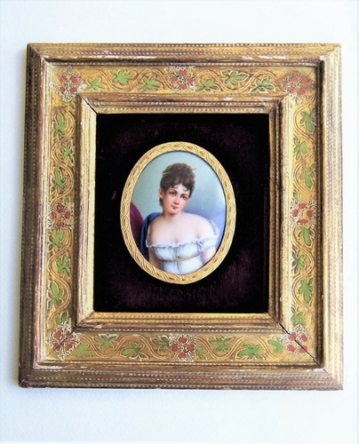 Antique miniature portrait - antique,