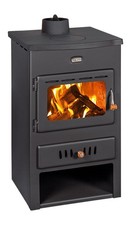 Poêle chaudière PRITY K1 CP W8 13,1 kW | dessus en fonte | brûleur à bois | Ø130