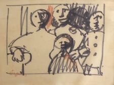 Sylvain VIGNY (1903-1970) . Feutre / papier.Personnages. v221