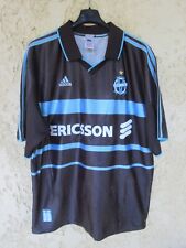 Maillot OLYMPIQUE DE MARSEILLE OM 2000 ADIDAS vintage away jersey noir shirt XL