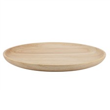 Elegant Round Wood Tea Tray Sushi Snacks Fruits Serving Plate Dish For Home