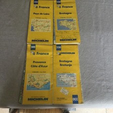 Lot De 4 Cartes Routière Michelin Voir Détails Dans Description État D Usage 