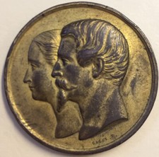 Médaille en cuivre Maison de la belle jardinière 1855  (Me/28)